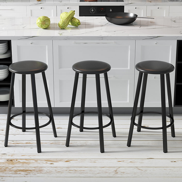 Contemporary Footrest Backless Barstool Matte Finish Iron Stool Clearhalo 'Bar Furniture' 'Bar Stools' 'bar_stools' 'furn' 'furn_bar_stools' 'Furniture' 'furniture_bar_stools' 'Kitchen & Dining Furniture' 4705815