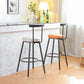Glam Low Back Footrest Barstool Matte Finish Leather Reception Stool Clearhalo 'Bar Furniture' 'Bar Stools' 'bar_stools' 'furn' 'furn_bar_stools' 'Furniture' 'furniture_bar_stools' 'Kitchen & Dining Furniture' 4705848