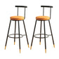 Glam Low Back Footrest Barstool Matte Finish Leather Reception Stool Black-Orange 2 Piece Set Clearhalo 'Bar Furniture' 'Bar Stools' 'bar_stools' 'furn' 'furn_bar_stools' 'Furniture' 'furniture_bar_stools' 'Kitchen & Dining Furniture' 4705849