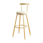 Glam Low Back Footrest Barstool Matte Finish Leather Reception Stool Clearhalo 'Bar Furniture' 'Bar Stools' 'bar_stools' 'furn' 'furn_bar_stools' 'Furniture' 'furniture_bar_stools' 'Kitchen & Dining Furniture' 4705850