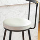 Glam Low Back Footrest Barstool Matte Finish Leather Reception Stool Clearhalo 'Bar Furniture' 'Bar Stools' 'bar_stools' 'furn' 'furn_bar_stools' 'Furniture' 'furniture_bar_stools' 'Kitchen & Dining Furniture' 4705854