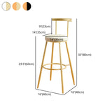 Glam Low Back Footrest Barstool Matte Finish Leather Reception Stool Clearhalo 'Bar Furniture' 'Bar Stools' 'bar_stools' 'furn' 'furn_bar_stools' 'Furniture' 'furniture_bar_stools' 'Kitchen & Dining Furniture' 4705859