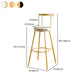 Glam Low Back Footrest Barstool Matte Finish Leather Reception Stool Clearhalo 'Bar Furniture' 'Bar Stools' 'bar_stools' 'furn' 'furn_bar_stools' 'Furniture' 'furniture_bar_stools' 'Kitchen & Dining Furniture' 4705862