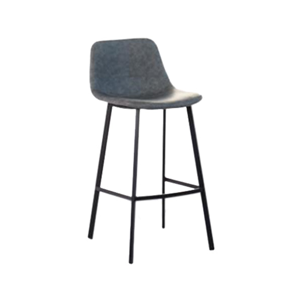 Industrial Low Back Bar-stool PU Leather Bar Stool with Metal Legs Clearhalo 'Bar Furniture' 'Bar Stools' 'bar_stools' 'Furniture' 'furniture_bar_stools' 'Kitchen & Dining Furniture' 4705864