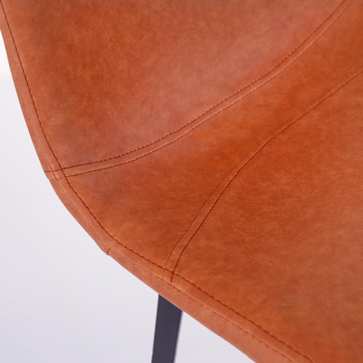 Industrial Low Back Bar-stool PU Leather Bar Stool with Metal Legs Clearhalo 'Bar Furniture' 'Bar Stools' 'bar_stools' 'Furniture' 'furniture_bar_stools' 'Kitchen & Dining Furniture' 4705872