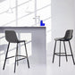 Industrial Low Back Bar-stool PU Leather Bar Stool with Metal Legs Clearhalo 'Bar Furniture' 'Bar Stools' 'bar_stools' 'Furniture' 'furniture_bar_stools' 'Kitchen & Dining Furniture' 4705877