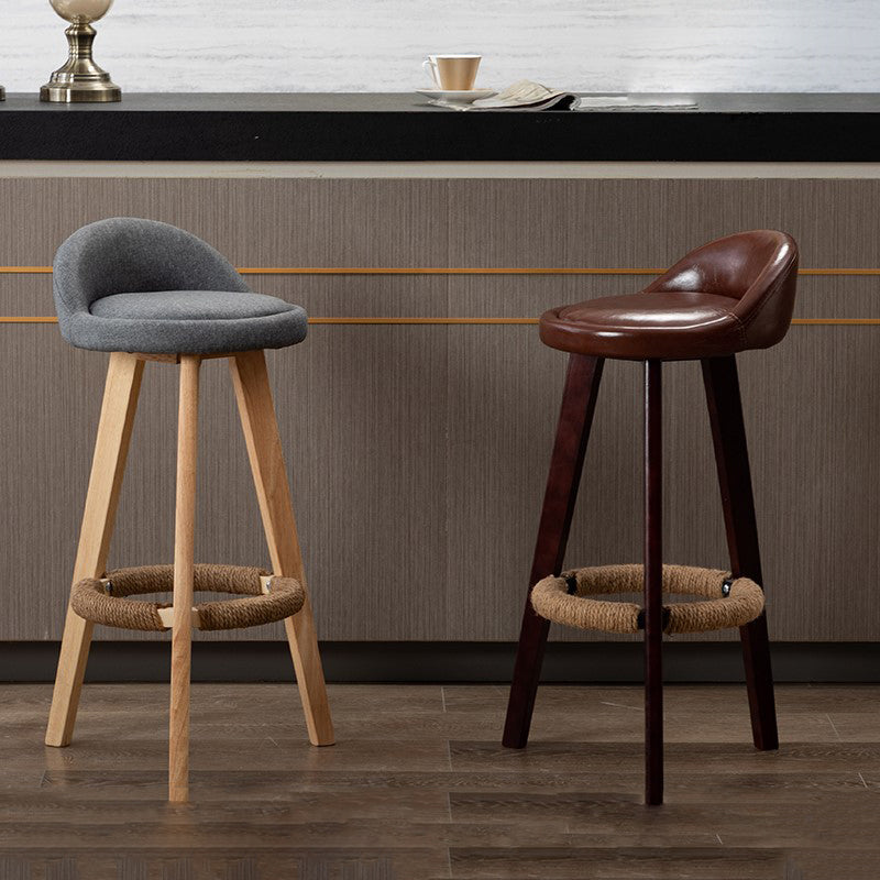 Contemporary Home Footrest Stool Matte Finish Upholstered Barstool Clearhalo 'Bar Furniture' 'Bar Stools' 'bar_stools' 'furn' 'furn_bar_stools' 'Furniture' 'furniture_bar_stools' 'Kitchen & Dining Furniture' 4705880