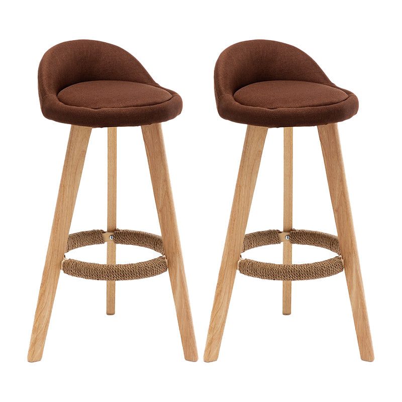 Contemporary Home Footrest Stool Matte Finish Upholstered Barstool Coffee 2 Piece Set Clearhalo 'Bar Furniture' 'Bar Stools' 'bar_stools' 'furn' 'furn_bar_stools' 'Furniture' 'furniture_bar_stools' 'Kitchen & Dining Furniture' 4705882