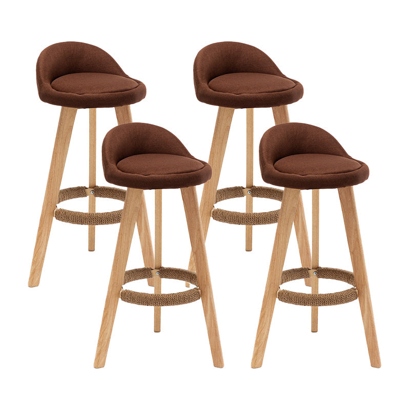 Contemporary Home Footrest Stool Matte Finish Upholstered Barstool Coffee 4 Piece Set Clearhalo 'Bar Furniture' 'Bar Stools' 'bar_stools' 'furn' 'furn_bar_stools' 'Furniture' 'furniture_bar_stools' 'Kitchen & Dining Furniture' 4705884