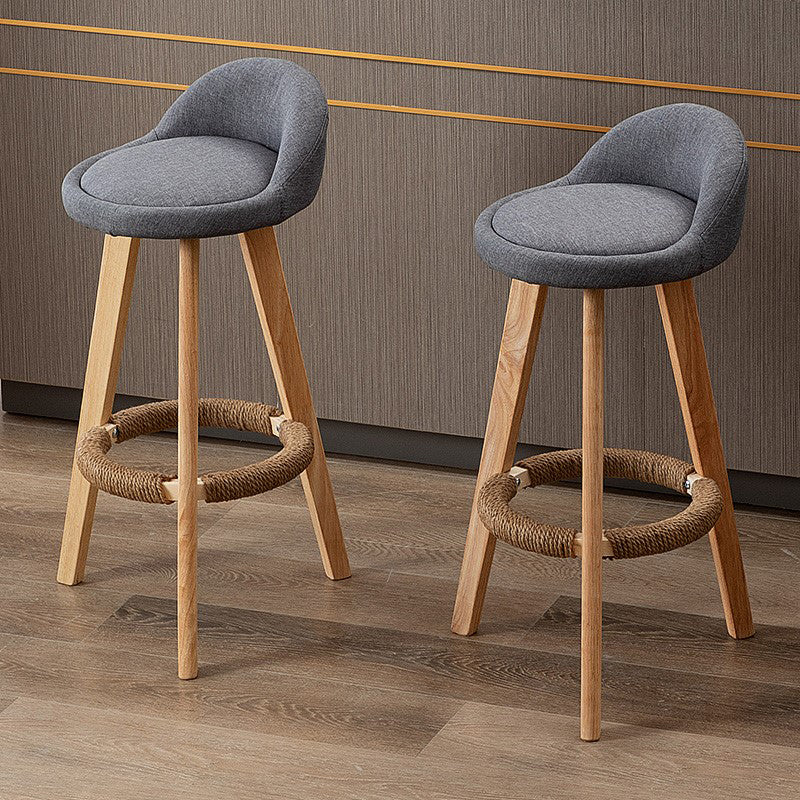 Contemporary Home Footrest Stool Matte Finish Upholstered Barstool Clearhalo 'Bar Furniture' 'Bar Stools' 'bar_stools' 'furn' 'furn_bar_stools' 'Furniture' 'furniture_bar_stools' 'Kitchen & Dining Furniture' 4705885