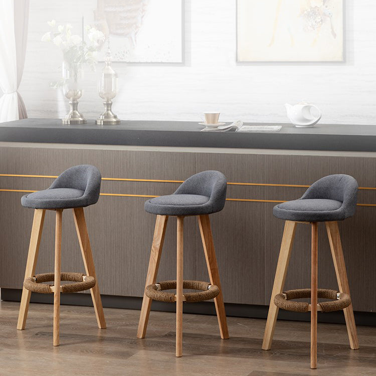 Contemporary Home Footrest Stool Matte Finish Upholstered Barstool Clearhalo 'Bar Furniture' 'Bar Stools' 'bar_stools' 'furn' 'furn_bar_stools' 'Furniture' 'furniture_bar_stools' 'Kitchen & Dining Furniture' 4705887
