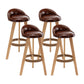 Contemporary Home Footrest Stool Matte Finish Upholstered Barstool Dark Coffee 4 Piece Set Clearhalo 'Bar Furniture' 'Bar Stools' 'bar_stools' 'furn' 'furn_bar_stools' 'Furniture' 'furniture_bar_stools' 'Kitchen & Dining Furniture' 4705890