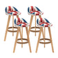 Contemporary Home Footrest Stool Matte Finish Upholstered Barstool Red-White-Blue 4 Piece Set Clearhalo 'Bar Furniture' 'Bar Stools' 'bar_stools' 'furn' 'furn_bar_stools' 'Furniture' 'furniture_bar_stools' 'Kitchen & Dining Furniture' 4705905