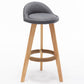 Contemporary Home Footrest Stool Matte Finish Upholstered Barstool Grey 1 Piece Clearhalo 'Bar Furniture' 'Bar Stools' 'bar_stools' 'furn' 'furn_bar_stools' 'Furniture' 'furniture_bar_stools' 'Kitchen & Dining Furniture' 4705912