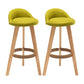 Contemporary Home Footrest Stool Matte Finish Upholstered Barstool Light Green 2 Piece Set Clearhalo 'Bar Furniture' 'Bar Stools' 'bar_stools' 'furn' 'furn_bar_stools' 'Furniture' 'furniture_bar_stools' 'Kitchen & Dining Furniture' 4705919
