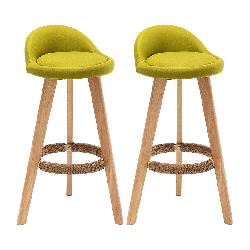 Contemporary Home Footrest Stool Matte Finish Upholstered Barstool Light Green 2 Piece Set Clearhalo 'Bar Furniture' 'Bar Stools' 'bar_stools' 'furn' 'furn_bar_stools' 'Furniture' 'furniture_bar_stools' 'Kitchen & Dining Furniture' 4705919