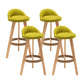 Contemporary Home Footrest Stool Matte Finish Upholstered Barstool Light Green 4 Piece Set Clearhalo 'Bar Furniture' 'Bar Stools' 'bar_stools' 'furn' 'furn_bar_stools' 'Furniture' 'furniture_bar_stools' 'Kitchen & Dining Furniture' 4705920