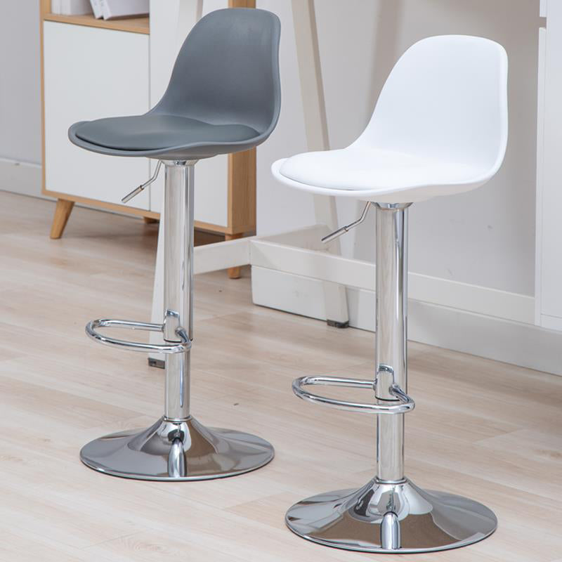 Industrial Upholstered Swivel Bar Stools Low Back Stools for Home Clearhalo 'Bar Furniture' 'Bar Stools' 'bar_stools' 'furn' 'furn_bar_stools' 'Furniture' 'furniture_bar_stools' 'Kitchen & Dining Furniture' 4705922