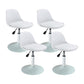 Industrial Upholstered Swivel Bar Stools Low Back Stools for Home White 4 Piece Set Short Stool(22"H) Clearhalo 'Bar Furniture' 'Bar Stools' 'bar_stools' 'furn' 'furn_bar_stools' 'Furniture' 'furniture_bar_stools' 'Kitchen & Dining Furniture' 4705926