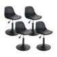 Industrial Upholstered Swivel Bar Stools Low Back Stools for Home Black 4 Piece Set Short Stool(22"H) Clearhalo 'Bar Furniture' 'Bar Stools' 'bar_stools' 'furn' 'furn_bar_stools' 'Furniture' 'furniture_bar_stools' 'Kitchen & Dining Furniture' 4705932
