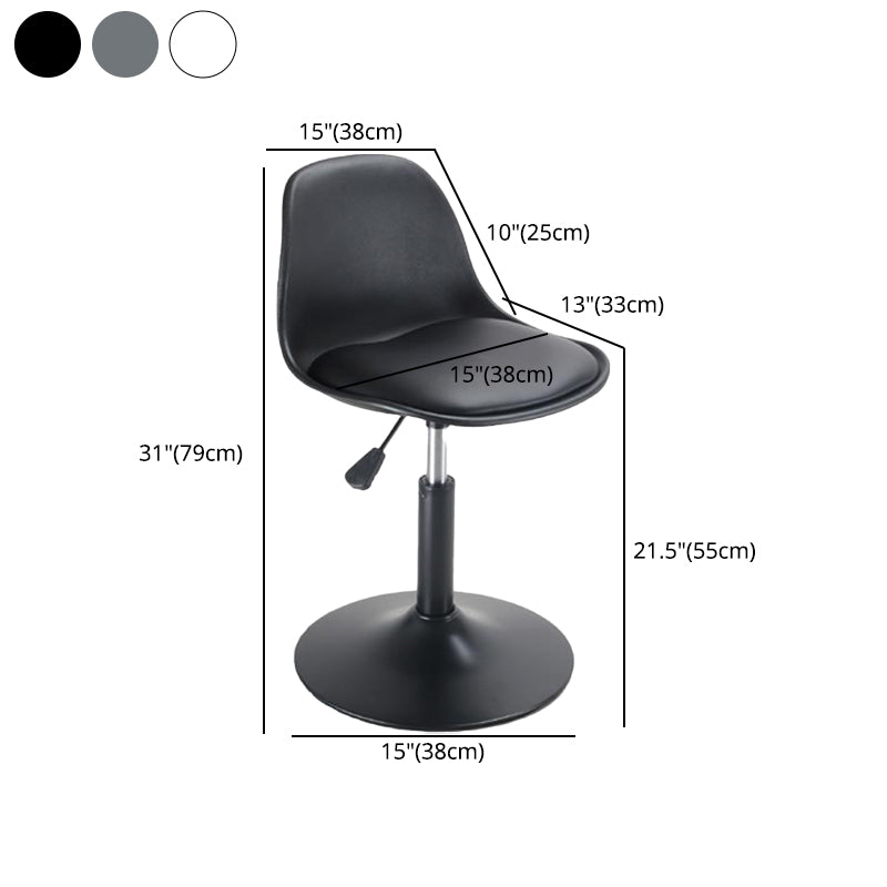 Industrial Upholstered Swivel Bar Stools Low Back Stools for Home Clearhalo 'Bar Furniture' 'Bar Stools' 'bar_stools' 'furn' 'furn_bar_stools' 'Furniture' 'furniture_bar_stools' 'Kitchen & Dining Furniture' 4705936