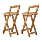 Modern Design Low Back Round Bar Stools for Home Solid Wood Bar Stool with Wood Seat Wood 2 Piece Set Short Stool(18"H) Clearhalo 'Bar Furniture' 'Bar Stools' 'bar_stools' 'furn' 'furn_bar_stools' 'Furniture' 'furniture_bar_stools' 'Kitchen & Dining Furniture' 4705940