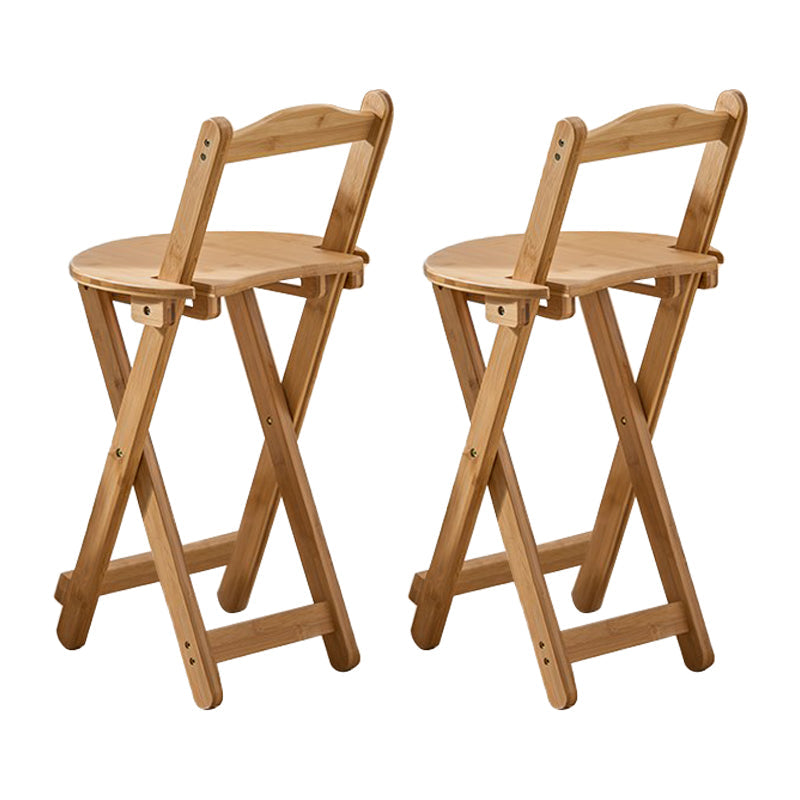 Modern Design Low Back Round Bar Stools for Home Solid Wood Bar Stool with Wood Seat Wood 2 Piece Set Short Stool(18"H) Clearhalo 'Bar Furniture' 'Bar Stools' 'bar_stools' 'furn' 'furn_bar_stools' 'Furniture' 'furniture_bar_stools' 'Kitchen & Dining Furniture' 4705940