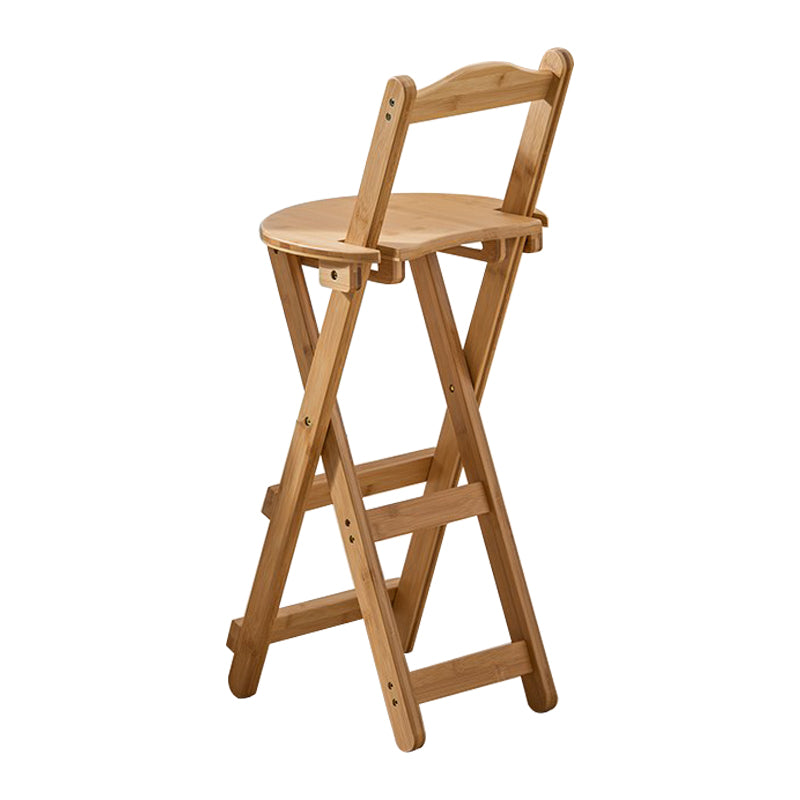 Modern Design Low Back Round Bar Stools for Home Solid Wood Bar Stool with Wood Seat Clearhalo 'Bar Furniture' 'Bar Stools' 'bar_stools' 'furn' 'furn_bar_stools' 'Furniture' 'furniture_bar_stools' 'Kitchen & Dining Furniture' 4705946