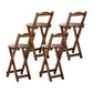 Modern Design Low Back Round Bar Stools for Home Solid Wood Bar Stool with Wood Seat Tan 4 Piece Set Short Stool(18"H) Clearhalo 'Bar Furniture' 'Bar Stools' 'bar_stools' 'furn' 'furn_bar_stools' 'Furniture' 'furniture_bar_stools' 'Kitchen & Dining Furniture' 4705953
