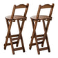 Modern Design Low Back Round Bar Stools for Home Solid Wood Bar Stool with Wood Seat Tan 2 Piece Set Bar Stool(30"H) Clearhalo 'Bar Furniture' 'Bar Stools' 'bar_stools' 'furn' 'furn_bar_stools' 'Furniture' 'furniture_bar_stools' 'Kitchen & Dining Furniture' 4705957