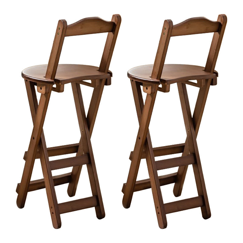 Modern Design Low Back Round Bar Stools for Home Solid Wood Bar Stool with Wood Seat Tan 2 Piece Set Bar Stool(30"H) Clearhalo 'Bar Furniture' 'Bar Stools' 'bar_stools' 'furn' 'furn_bar_stools' 'Furniture' 'furniture_bar_stools' 'Kitchen & Dining Furniture' 4705957