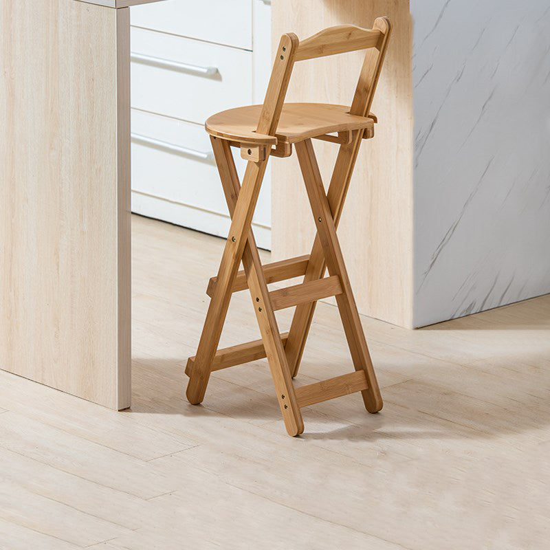 Modern Design Low Back Round Bar Stools for Home Solid Wood Bar Stool with Wood Seat Wood 1 Piece Bar Stool(30"H) Clearhalo 'Bar Furniture' 'Bar Stools' 'bar_stools' 'furn' 'furn_bar_stools' 'Furniture' 'furniture_bar_stools' 'Kitchen & Dining Furniture' 4705960