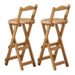 Modern Design Low Back Round Bar Stools for Home Solid Wood Bar Stool with Wood Seat Wood 2 Piece Set Bar Stool(30"H) Clearhalo 'Bar Furniture' 'Bar Stools' 'bar_stools' 'furn' 'furn_bar_stools' 'Furniture' 'furniture_bar_stools' 'Kitchen & Dining Furniture' 4705961