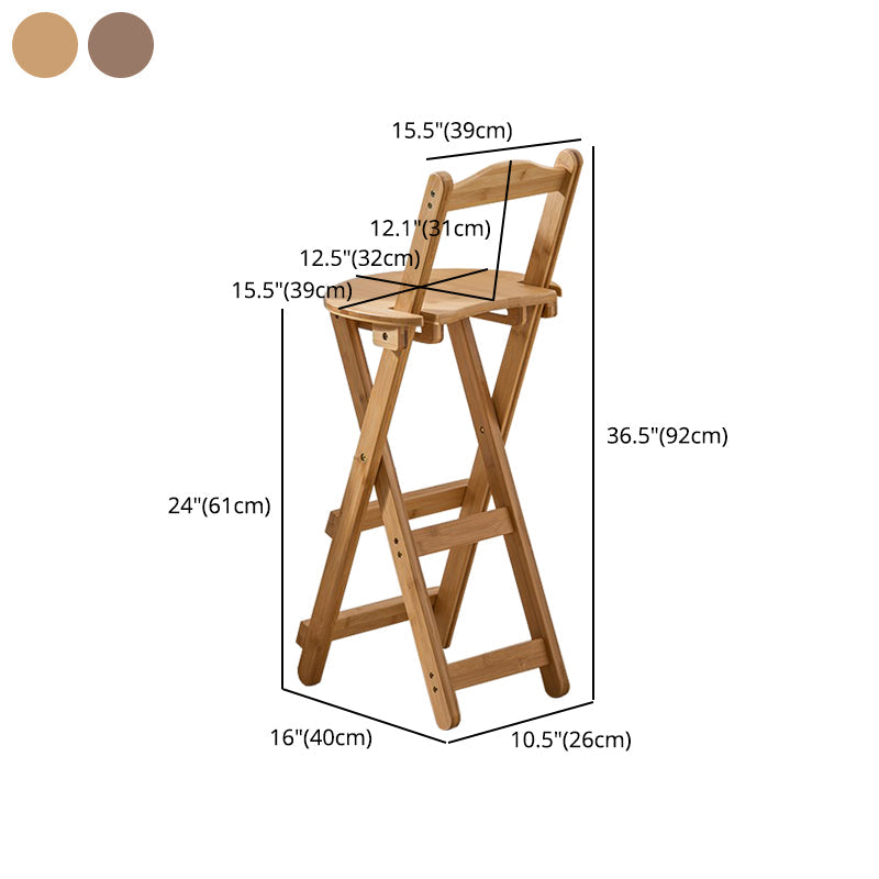 Modern Design Low Back Round Bar Stools for Home Solid Wood Bar Stool with Wood Seat Clearhalo 'Bar Furniture' 'Bar Stools' 'bar_stools' 'furn' 'furn_bar_stools' 'Furniture' 'furniture_bar_stools' 'Kitchen & Dining Furniture' 4705968