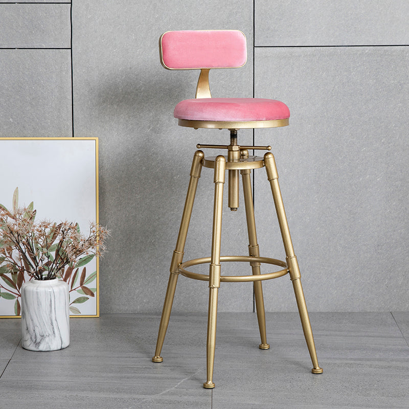 Glam Style Upholstered Bar Stools for Home Armless Stools with Metal Base Clearhalo 'Bar Furniture' 'Bar Stools' 'bar_stools' 'furn' 'furn_bar_stools' 'Furniture' 'furniture_bar_stools' 'Kitchen & Dining Furniture' 4705972