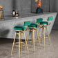 Glam Style Upholstered Bar Stools for Home Armless Stools with Metal Base Clearhalo 'Bar Furniture' 'Bar Stools' 'bar_stools' 'furn' 'furn_bar_stools' 'Furniture' 'furniture_bar_stools' 'Kitchen & Dining Furniture' 4705974