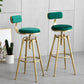 Glam Style Upholstered Bar Stools for Home Armless Stools with Metal Base Clearhalo 'Bar Furniture' 'Bar Stools' 'bar_stools' 'furn' 'furn_bar_stools' 'Furniture' 'furniture_bar_stools' 'Kitchen & Dining Furniture' 4705988