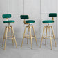 Glam Style Upholstered Bar Stools for Home Armless Stools with Metal Base Clearhalo 'Bar Furniture' 'Bar Stools' 'bar_stools' 'furn' 'furn_bar_stools' 'Furniture' 'furniture_bar_stools' 'Kitchen & Dining Furniture' 4705990
