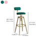 Glam Style Upholstered Bar Stools for Home Armless Stools with Metal Base Clearhalo 'Bar Furniture' 'Bar Stools' 'bar_stools' 'furn' 'furn_bar_stools' 'Furniture' 'furniture_bar_stools' 'Kitchen & Dining Furniture' 4705992