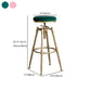 Glam Style Upholstered Bar Stools for Home Armless Stools with Metal Base Clearhalo 'Bar Furniture' 'Bar Stools' 'bar_stools' 'furn' 'furn_bar_stools' 'Furniture' 'furniture_bar_stools' 'Kitchen & Dining Furniture' 4705993