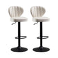 Industrial Design Armless Low Back Counter Stools for Home Leather Stools White 2 Piece Set Clearhalo 'Bar Furniture' 'Bar Stools' 'bar_stools' 'furn' 'furn_bar_stools' 'Furniture' 'furniture_bar_stools' 'Kitchen & Dining Furniture' 4705997