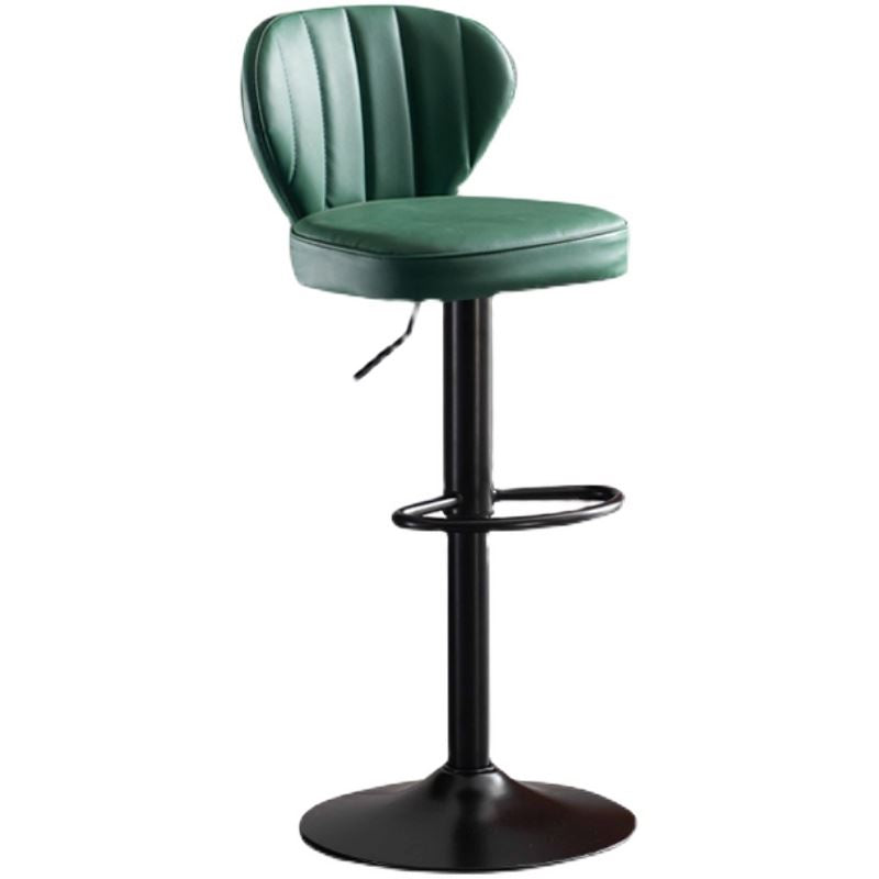 Industrial Design Armless Low Back Counter Stools for Home Leather Stools Clearhalo 'Bar Furniture' 'Bar Stools' 'bar_stools' 'furn' 'furn_bar_stools' 'Furniture' 'furniture_bar_stools' 'Kitchen & Dining Furniture' 4706011