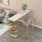 Contemporary Round Bar and Counter Stool Low Back Stool with 4 Gold Legs Clearhalo 'Bar Furniture' 'Bar Stools' 'bar_stools' 'furn' 'furn_bar_stools' 'Furniture' 'furniture_bar_stools' 'Kitchen & Dining Furniture' 4706030