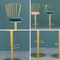Contemporary Metal Bar and Counter Stool Low Back Stool with Pedestal Base in Gold Clearhalo 'Bar Furniture' 'Bar Stools' 'bar_stools' 'furn' 'furn_bar_stools' 'Furniture' 'furniture_bar_stools' 'Kitchen & Dining Furniture' 4706056