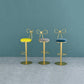Contemporary Metal Bar and Counter Stool Low Back Stool with Pedestal Base in Gold Clearhalo 'Bar Furniture' 'Bar Stools' 'bar_stools' 'furn' 'furn_bar_stools' 'Furniture' 'furniture_bar_stools' 'Kitchen & Dining Furniture' 4706060