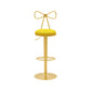 Contemporary Metal Bar and Counter Stool Low Back Stool with Pedestal Base in Gold Light Yellow 1 Piece Bar Stool(31"H) Clearhalo 'Bar Furniture' 'Bar Stools' 'bar_stools' 'furn' 'furn_bar_stools' 'Furniture' 'furniture_bar_stools' 'Kitchen & Dining Furniture' 4706065