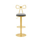 Contemporary Metal Bar and Counter Stool Low Back Stool with Pedestal Base in Gold Silver Gray 1 Piece Bar Stool(31"H) Clearhalo 'Bar Furniture' 'Bar Stools' 'bar_stools' 'furn' 'furn_bar_stools' 'Furniture' 'furniture_bar_stools' 'Kitchen & Dining Furniture' 4706083