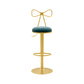 Contemporary Metal Bar and Counter Stool Low Back Stool with Pedestal Base in Gold Sky Blue 1 Piece Bar Stool(31"H) Clearhalo 'Bar Furniture' 'Bar Stools' 'bar_stools' 'furn' 'furn_bar_stools' 'Furniture' 'furniture_bar_stools' 'Kitchen & Dining Furniture' 4706086