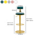 Contemporary Metal Bar and Counter Stool Low Back Stool with Pedestal Base in Gold Clearhalo 'Bar Furniture' 'Bar Stools' 'bar_stools' 'furn' 'furn_bar_stools' 'Furniture' 'furniture_bar_stools' 'Kitchen & Dining Furniture' 4706092