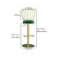 Contemporary Metal Bar and Counter Stool Low Back Stool with Pedestal Base in Gold Clearhalo 'Bar Furniture' 'Bar Stools' 'bar_stools' 'furn' 'furn_bar_stools' 'Furniture' 'furniture_bar_stools' 'Kitchen & Dining Furniture' 4706093